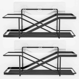 2 Masoffi Adhesive Shower Shelves for Inside Shower w/Hooks $6.52