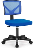 Armless Adjustable Rolling Small Ergonomic Low Back Desk Chair  $34.35