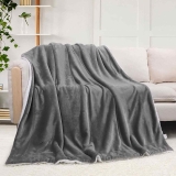Toes Home Sherpa Fleece Fuzzy Throw Blanket 50×60-inch $13.49