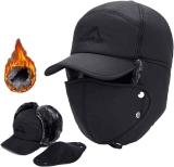 TOMTU Mens Winter Windproof Warm Bomber Hat with Ear Flap $7.70