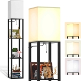 Pesrae Floor Lamp with Shelves by Solid Wood  $24.99