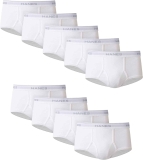 9-Pack Hanes Mens Tagless White Briefs w/ComfortFlex Waistband $16.47