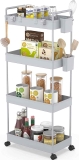 Ronlap 4 Tier Utility Rolling Cart with Wheels $18.49