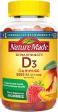 80-Count Nature Made Extra Strength Vitamin D3 5000 IUc Gummies (125 mcg)  $9.49