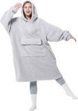 Bedsure Cozy Sherpa Wearable Blanket Hoodie with Zipper  $15.72