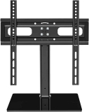 Universal TV Stand with Tempered Glass Base for 32-55″ Flat Screen TVs  $10.40