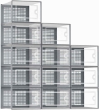 12-Pack Kuject 13.2″ x 9.1″ x 5.5″ Plastic Stackable Shoe Storage Bins  $29.99