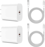 2-Pack MenoSupp 20W USB C Power Adapter Wall Charger w/Cable $10.49