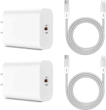 2-Pack MenoSupp 20W USB C Power Adapter Wall Charger w/Cable $10.49