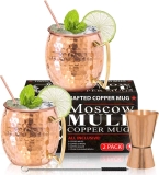 Benicci Moscow Mule Copper Mugs Set of 2 $16.17