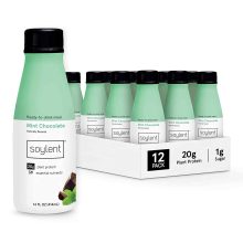 12-Pack Soylent Plant Based Mint Chocolate Meal Replacement Shake 14oz $22.87