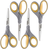 4-Pack Westcott 8-in Soft Handle Titanium Bonded Scissors $12.97