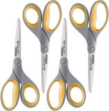 4-Pack Westcott 8-in Soft Handle Titanium Bonded Scissors $12.97