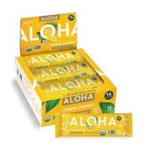 12-Pack Aloha Organic Plant Based Lemon Flavor Cashew Protein Bars  $17.28