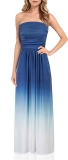 Women’s Strapless Casual Loose Ruched Long Maxi Dress with Pockets  $14.00