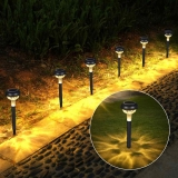6-Pack Tomshine Upgraded IP67 Waterproof Solar Powered Garden Lights  $9.99