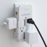 ECHOGEAR On-Wall Surge Protector w/6 Pivoting AC Outlets $9.99