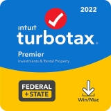 TurboTax Premier 2022 Tax Software, Federal and State Tax Return Digital $64.99