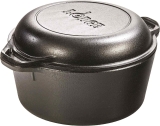Lodge 5-Quart Cast Iron Double Dutch Oven $50