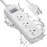 Outdoor Power Strip with 6 FT Extension Cord, 3 Wide Outlets  $18.51