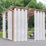 PureFit Weatherproof Sheer Outdoor Curtains (54″x 84″)  $6.96