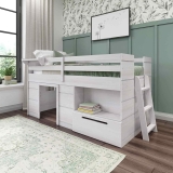 Max Lily Farmhouse Low Loft Twin Bed with Drawer $388