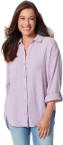 Gloria Vanderbilt Women’s Amanda Monogram Button Down Shirt  $7.98