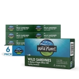 6-Pk Wild Planet Wild Sardines in Extra Virgin Olive Oil w/Sea Salt $8.22