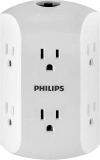Philips 6 Outlet Wall Charger, Resettable Circuit Breaker  $6.00