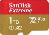 SanDisk Extreme 1TB UHS-I microSDXC Memory Card with Adapter  $137.79