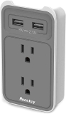 Huntkey 2-Outlet Wall Mount Cradle with USB  $7.64