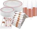 350-Piece Prestee Rose Gold Dinnerware Party Set  $42.99