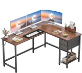 Cubiker L-Shaped Computer Desk with Non-Woven Drawer $99.99
