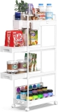 SpaceKeeper 4-Tier Slide-Out Drawer Rolling Storage Cart $30