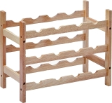 Amazon Basics Solid Wood 3-Tier Wine Rack $13.66