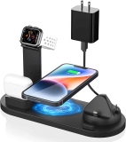 Pukonger 4 in 1 Wireless Charging Station with Adapter $14.29