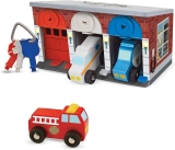 Melissa & Doug Toy Keys and Cars Rescue Vehicles and Garage 7 pcs $13.99