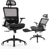 COLAMY Ergonomic Mesh Office Chair with Footrest $152.97