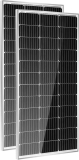 HQST 2-Pcs 9BB 100W 12V 200 Watt Monocrystalline Solar Panels $145.99