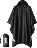 SaphiRose Hooded Rain Poncho Waterproof Raincoat Jacket $10.79