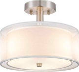 Folksmate 3-Light Semi Flush Mount Ceiling Light Fixture $33.49