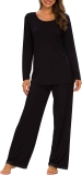 Hefunige Womens Pajama Set Long Sleeve Sleepwear $14.99