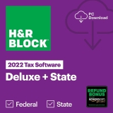 H&R Block Tax Software Deluxe + State 2022 w/Refund Bonus Offer $22.50