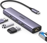 UGREEN USB C to Ethernet Adapter, 4 in 1 Multiport Hub $12.59