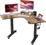 Fezibo 48″ Dual Motor L-Shaped Electric Standing Desk $260