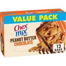 Chex Mix Snack Bars, Peanut Butter Chocolate, 13.56oz, 12-Box $4.49