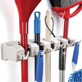 Home-it It Mop and Broom Holder 5 Position w/6 Hooks 5156027 $12.99