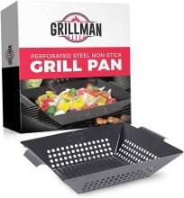 Grillman 12 X 12 Heavy-Duty Perforated Non-Stick Grill Pan $8.99