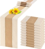 10-Pack Ymhpride Burlap Table Runner 12 x 72 Inch $17.60