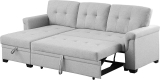 Lilola Home Linen Reversible Sleeper Sectional Sofa $464.40